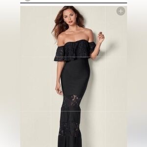 VENUS Black Strapless Women’s Dress